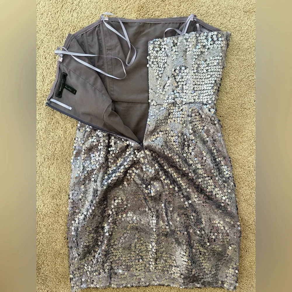 BCBGMaxAzria Lavender Satin Dress - Picture 5 of 6